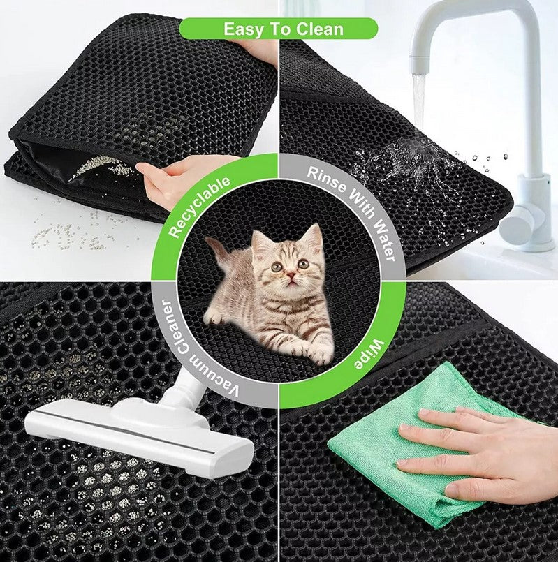 CAT CLEAN🐈🧼 Alfombra atrapa arena de gato