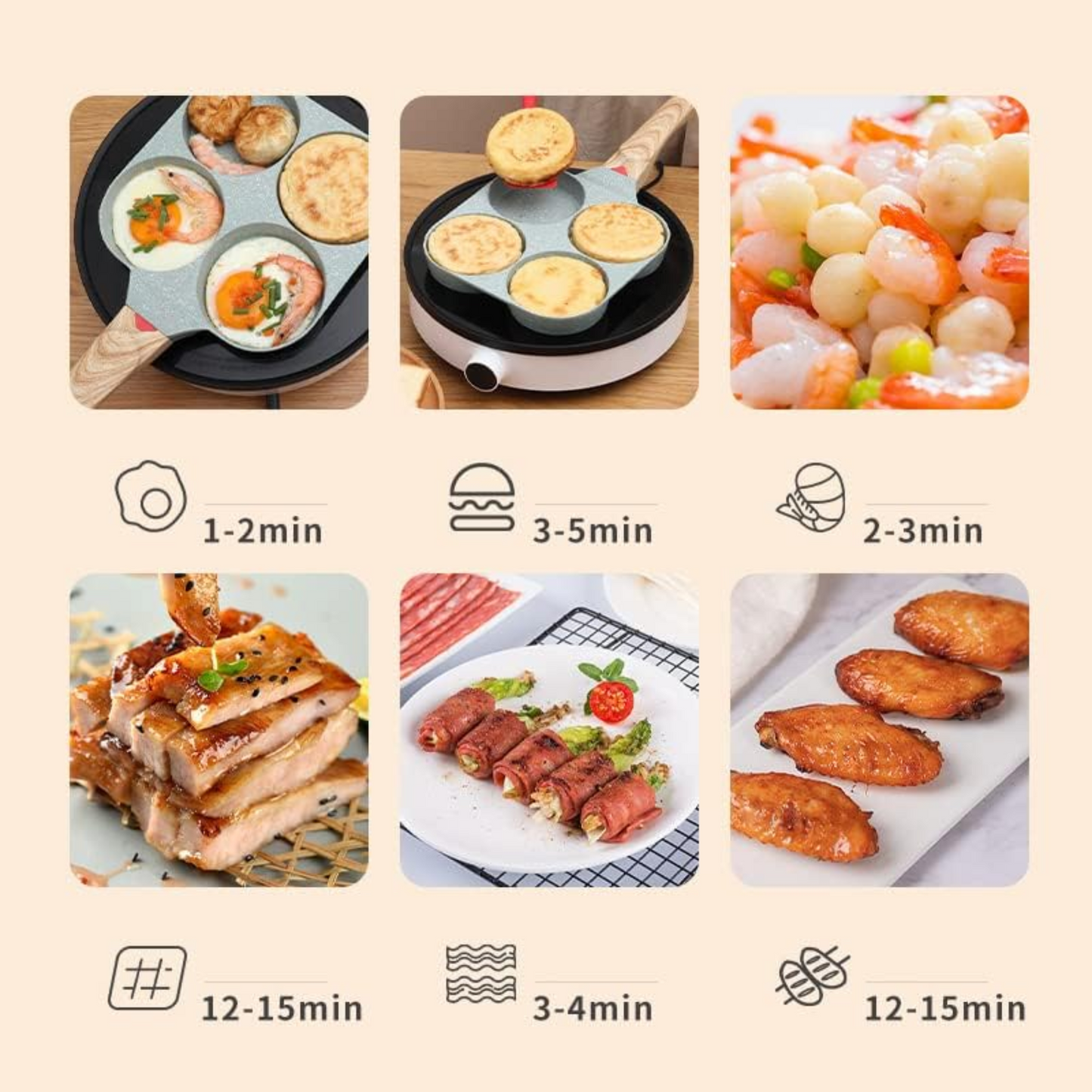 CERAMIC PRO 🍳 Sartén antiadherente 4 en 1